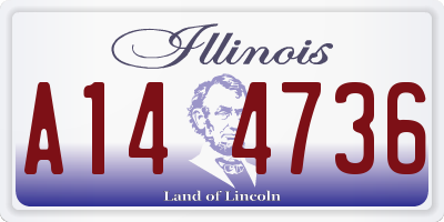 IL license plate A144736