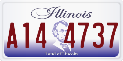 IL license plate A144737