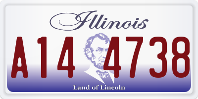 IL license plate A144738