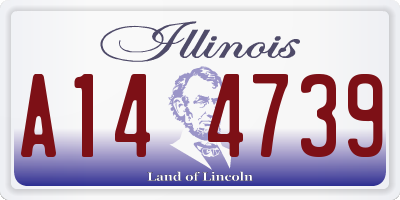 IL license plate A144739