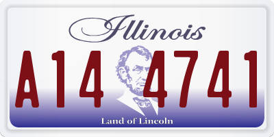 IL license plate A144741