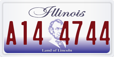 IL license plate A144744