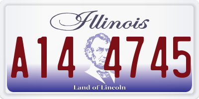 IL license plate A144745