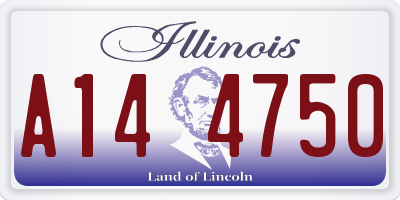 IL license plate A144750