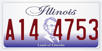 IL license plate A144753
