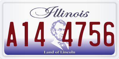 IL license plate A144756