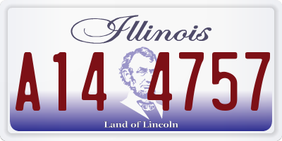 IL license plate A144757