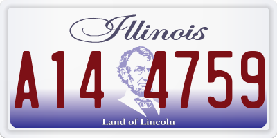 IL license plate A144759