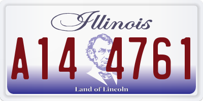 IL license plate A144761