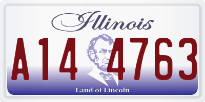 IL license plate A144763