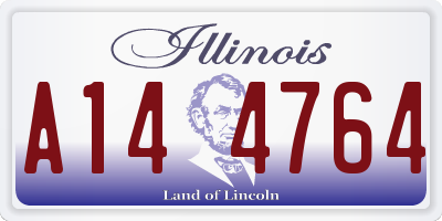 IL license plate A144764