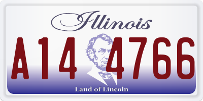 IL license plate A144766