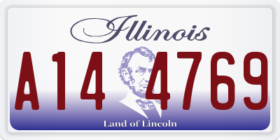 IL license plate A144769