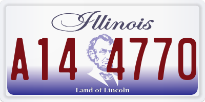 IL license plate A144770