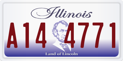 IL license plate A144771
