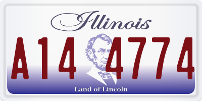IL license plate A144774