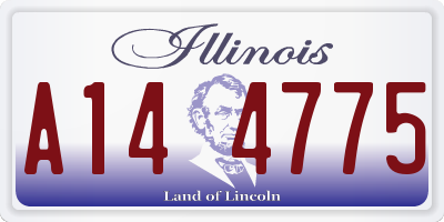 IL license plate A144775