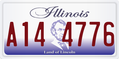 IL license plate A144776
