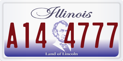 IL license plate A144777