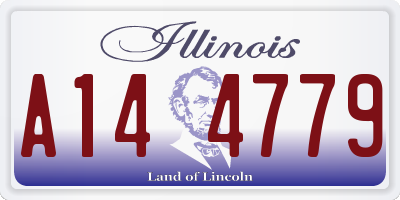 IL license plate A144779