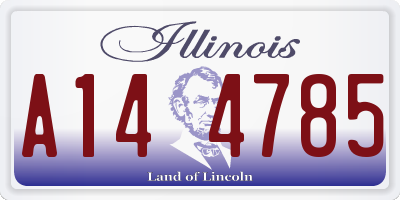 IL license plate A144785