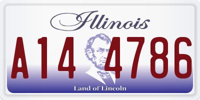 IL license plate A144786