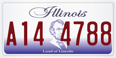 IL license plate A144788