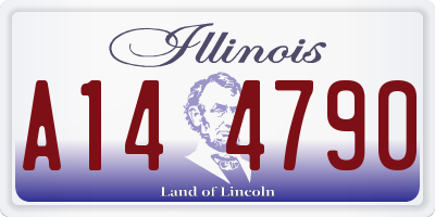 IL license plate A144790