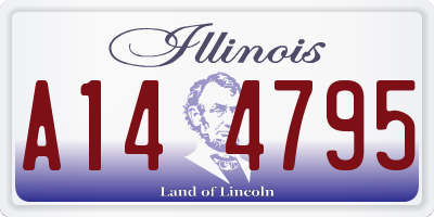 IL license plate A144795