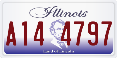 IL license plate A144797