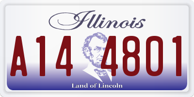IL license plate A144801