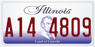 IL license plate A144809
