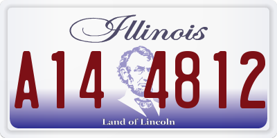 IL license plate A144812
