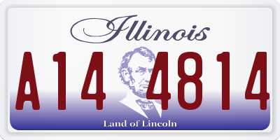 IL license plate A144814