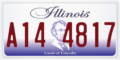 IL license plate A144817