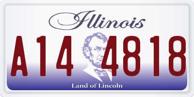 IL license plate A144818