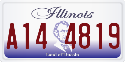 IL license plate A144819
