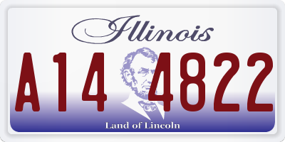 IL license plate A144822