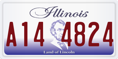 IL license plate A144824