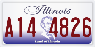 IL license plate A144826