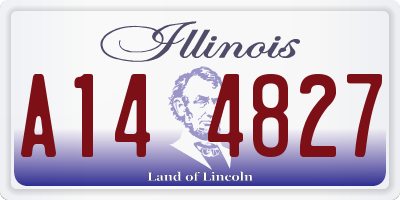 IL license plate A144827