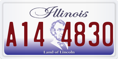IL license plate A144830