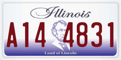 IL license plate A144831