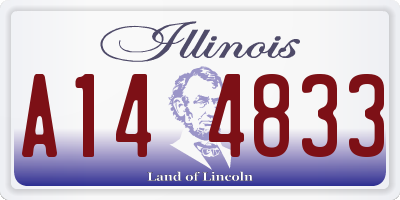 IL license plate A144833