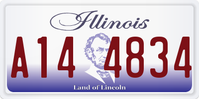 IL license plate A144834