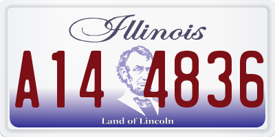 IL license plate A144836