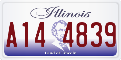 IL license plate A144839