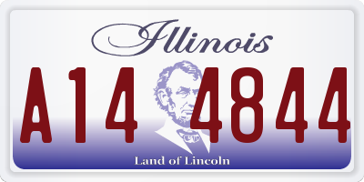 IL license plate A144844