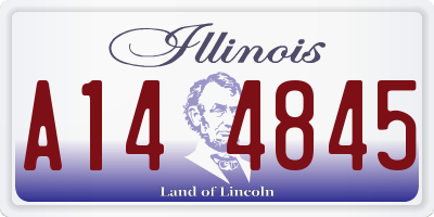 IL license plate A144845