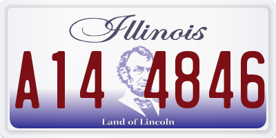 IL license plate A144846